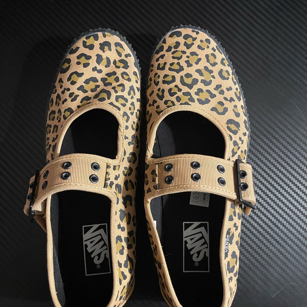 Vans Leopard Print Mary Jane Shoes